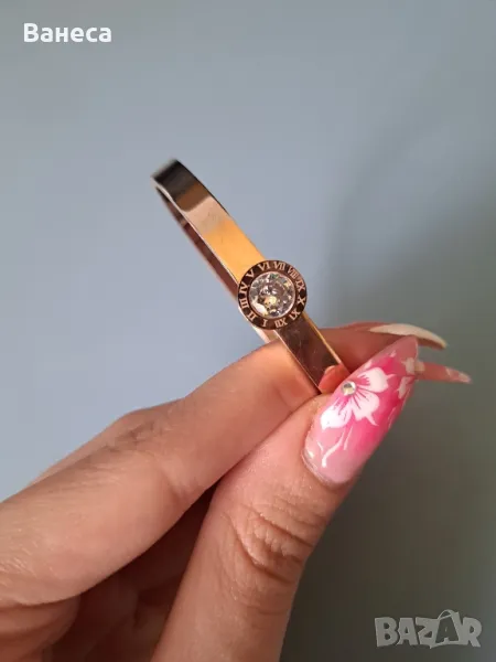 Златна гривна с камъче-нова, снимка 1