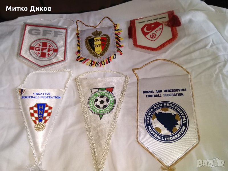 Футболни флагчета Bulgaria-Belgium-Turkey-Bosna-Georgia-Croatia, снимка 1