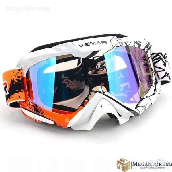 Мото очила Vemar VM-1016-C - оранжево, снимка 1