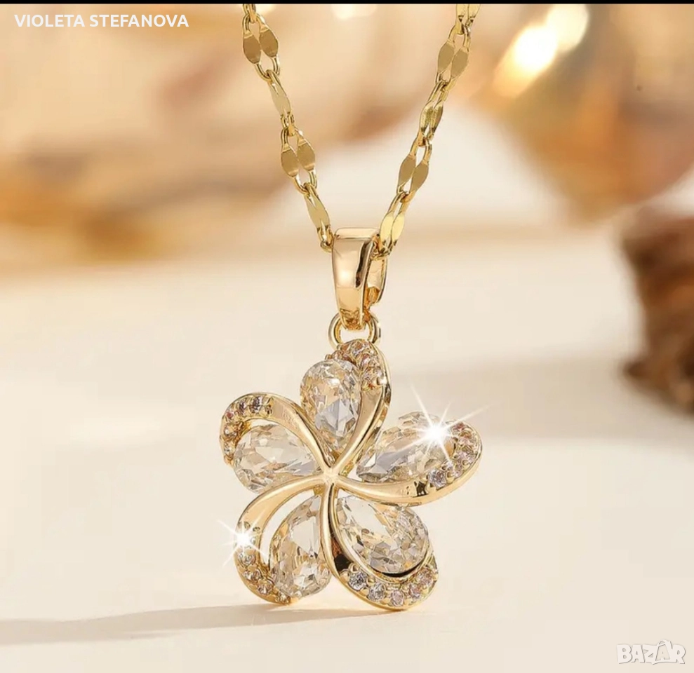 Дамски позлатени бижута от медицинска неръждаема стомана , снимка 1