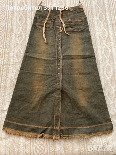 Дълга дънкова пола, снимка 1