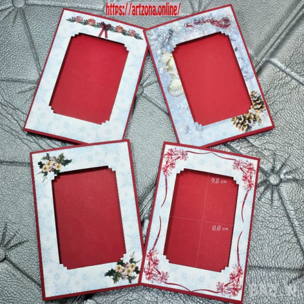 ⚜️ Тройно прегънати заготовки за картички №669, снимка 1