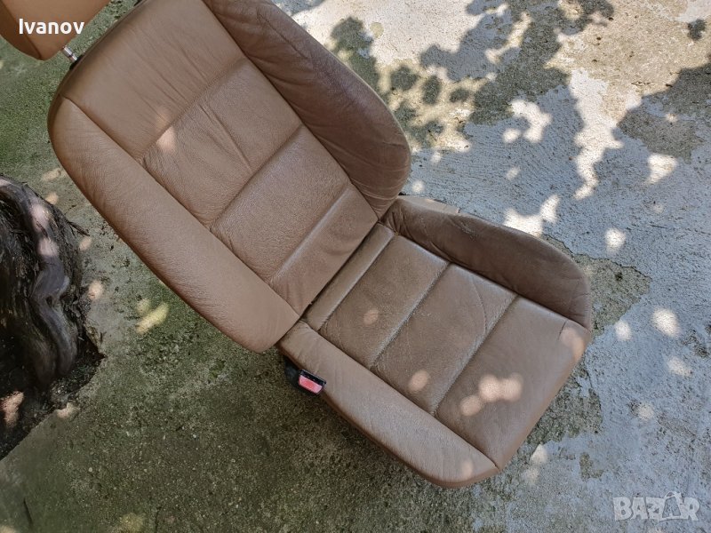 Предна лява шофьорска седалка за бмв е36 естествена кожа  с подгрев bmw e36 driver seat beige p8sn, снимка 1