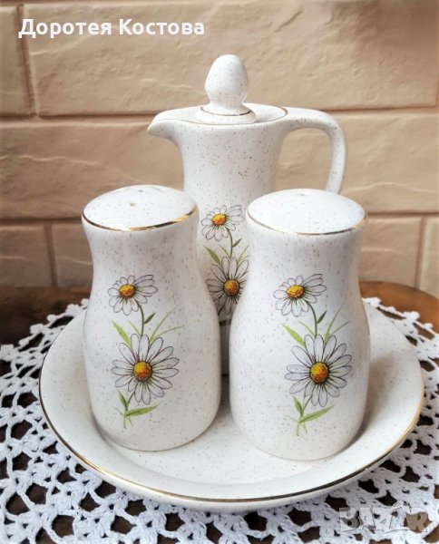 Прекрасен комплект с маргаритки от Англия, снимка 1