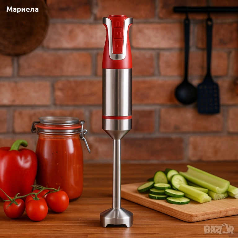 Ръчен пасатор Royalty Line RL-ESTM800, 800W с неръждаема стомана и регулатор на скоростта, снимка 1