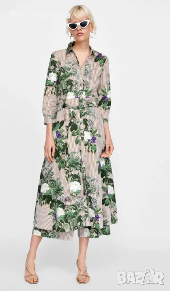 Дълга цветна рокля М размер , снимка 1