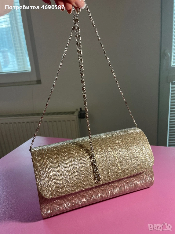 Златиста официална чанта, снимка 1