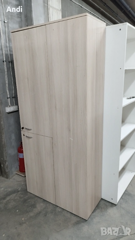 Гардероб с рафтове 93/204/40 - 5 рафта за ъгъл с две врати, снимка 1