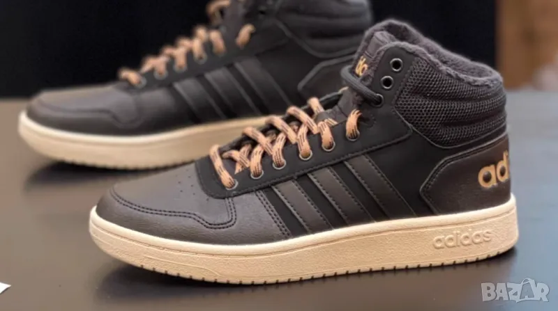 маратонки adidas Hoops 2.0 Mid 'Black Beige' номер 42 2/3 кецове , снимка 1