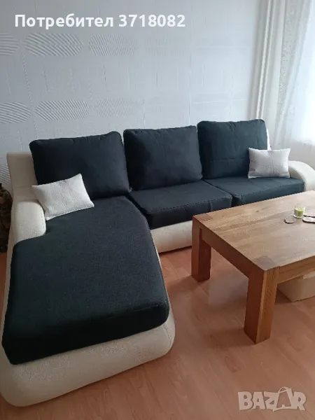 Диван с лежанка,функция сън и барче, снимка 1