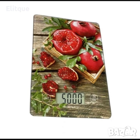 Кухненска везна, 5кг., 2хАААбатерии (не са вкл.), LCD екран, Люти чушки, Понички, Нар,  Кекс, снимка 5 - Други - 52852639