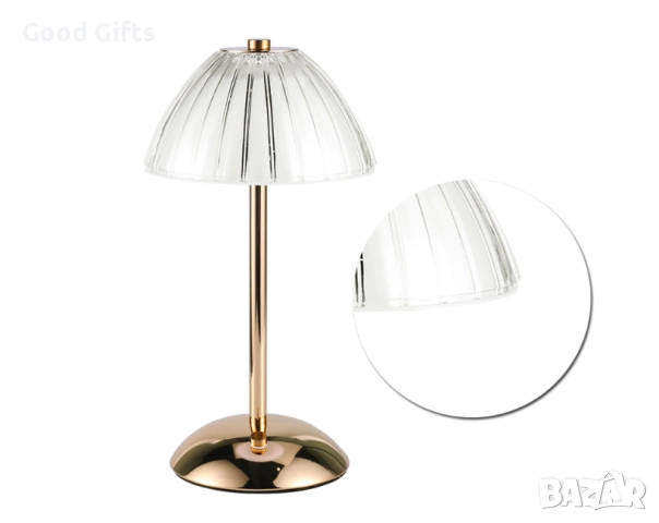 Безжична LED настолна лампа с 3 регулируеми цвята на светлината, снимка 5 - Лед осветление - 52236481