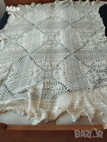 Големи покривки ръчно плетени за маса или легло, снимка 3 - Антикварни и старинни предмети - 50431617
