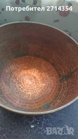 Голяма стара медна купа, снимка 5 - Антикварни и старинни предмети - 51082587