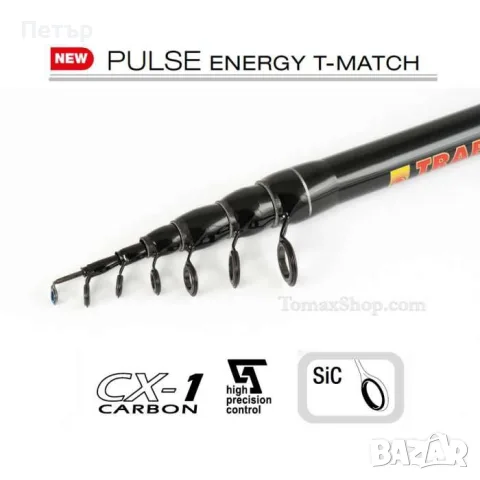 Продавам телемач TRABUCCO PULSE ENERGY T-MATCH 4.20 м (20-80 гр.), снимка 2 - Въдици - 55830361