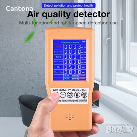 Монитор за качеството на въздуха за CO2, формалдехид, TVOC, снимка 3 - Друга електроника - 35402020