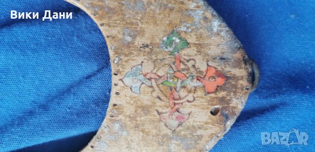 кандило антика рисувана пирография ангел дърво, снимка 2 - Антикварни и старинни предмети - 30393186
