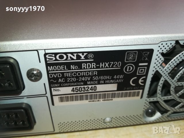 sony rdr-hx720 hdd/dvd recorder 2502211335, снимка 17 - Плейъри, домашно кино, прожектори - 31950785