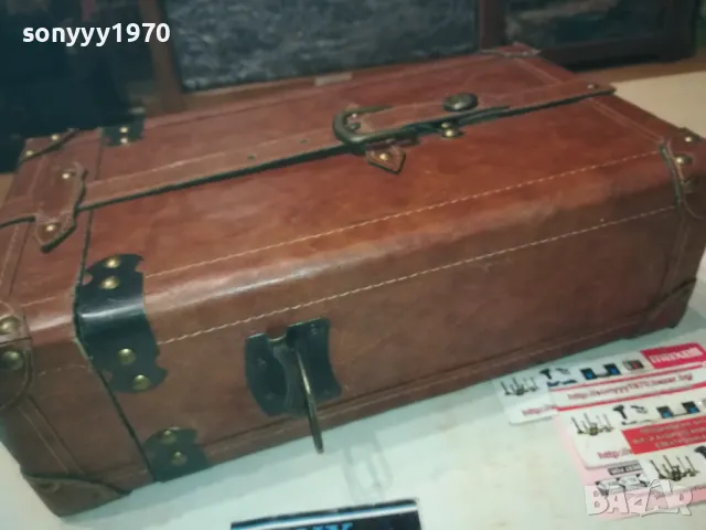 MADE FOR IRISH PROVINCIAL HAMPERS-КОЖЕН КУФАР LHD1E2209242040, снимка 9 - Антикварни и старинни предмети - 47324247