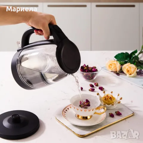 Електрическа Стъклена Кана за Гореща Вода 2200W / Midea 2200W, снимка 7 - Кани - 49286738