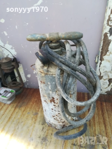 СТАРА ПОМПА С МАНОМЕТЪР И МАРКУЧ 191025, снимка 4 - Антикварни и старинни предмети - 52105519