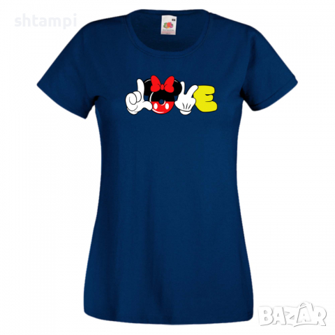 Дамска тениска Minnie Love Подарък,Изненада,Рожден ден,, снимка 6 - Тениски - 36530290