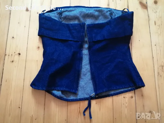 Zara корсет бюстие от деним р-р М, снимка 9 - Корсети, бюстиета, топове - 55707937