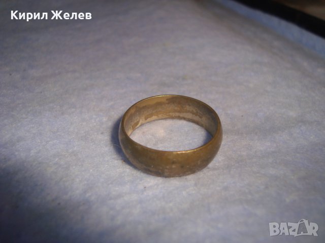 СТАРА БРОНЗОВА ХАЛКА ПРЪСТЕН МЕСИНГ ПОСРЕБРЯВАНЕ РЪЧНА ИЗРАБОТКА 27716, снимка 6 - Антикварни и старинни предмети - 37419286