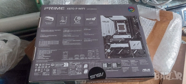 Чисто нова, запечатана дънна платка ASUS PRIME X870-P WIFI на намалена цена!, снимка 2 - Дънни платки - 52507732