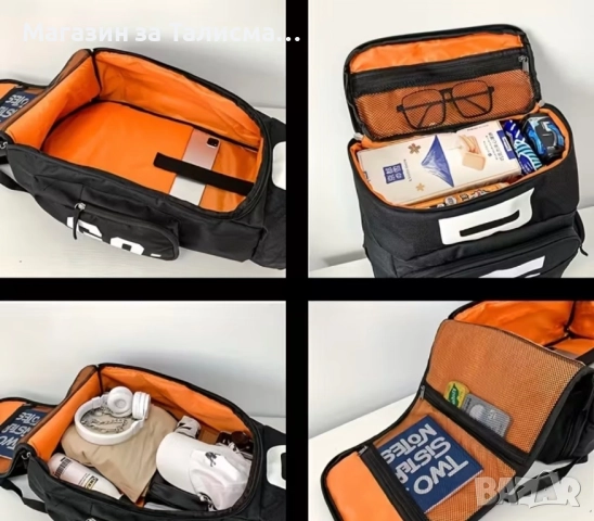 Голяма спортно-пътна раница тип сак – 36 литра , бяла, подходяща за пътуване и самолет, снимка 3 - Раници - 52820869