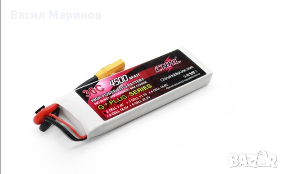 Продавам Li-Po батерия CNHL 2s 7.4V 4.5Ah (4500mAh) 30C за автомодели, снимка 2 - Друга електроника - 34479057