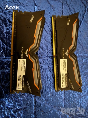 Продамам рам T-Force Night Hawk 16GB (2×8GB) DDR4 3200MHz — Отлично състояние