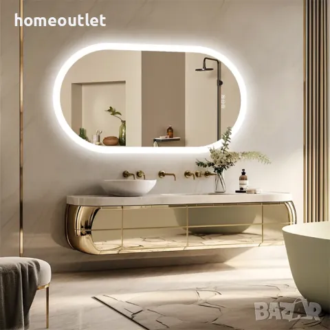 ПРОМОЦИЯ LED огледало с овална форма LUVODI XMR-T28-711-EU, снимка 2 - Огледала - 49675090