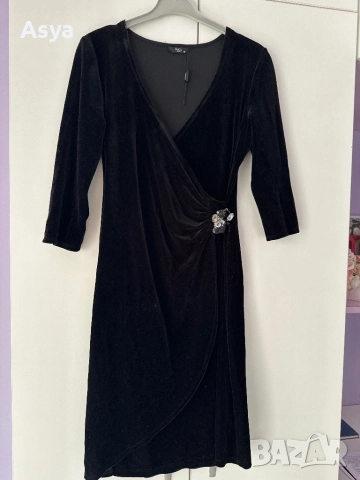 Черна елегантна рокля M&Co petite, снимка 3 - Рокли - 43037939