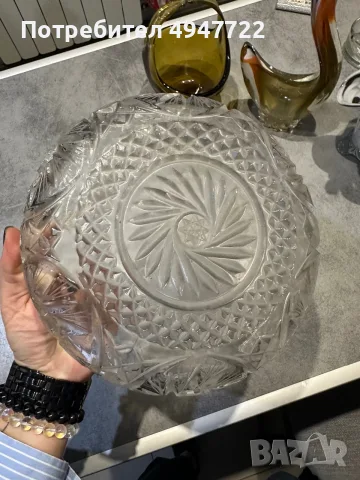 Кристална купа за ядки, снимка 2 - Антикварни и старинни предмети - 56138493