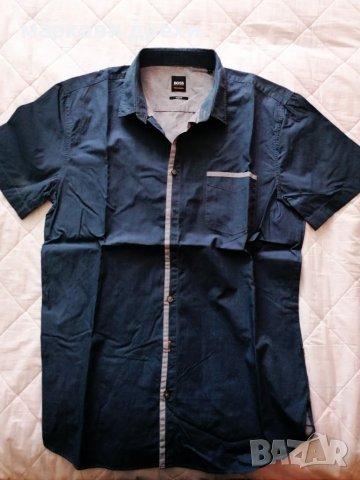 Hugo boss orange shirt slim fit, снимка 3 - Ризи - 36713007