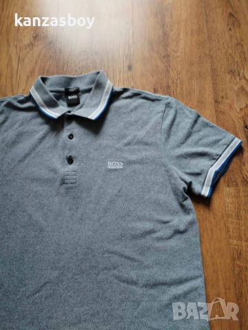 Boss Polo Paddy 50398302 Szary Regular Fit - мъжка тениска р-р XL, снимка 4 - Тениски - 52335145