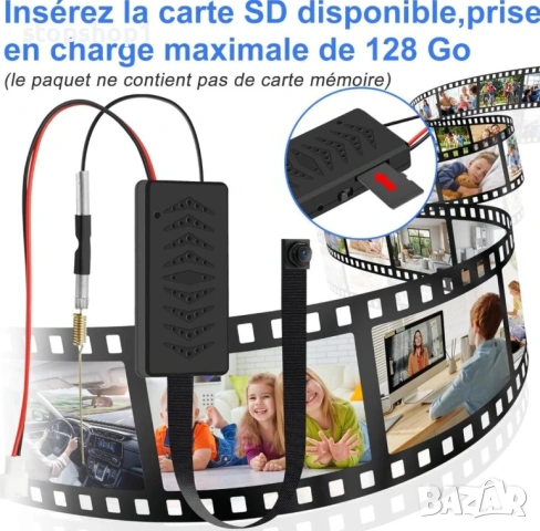 LXMIMI Mini WiFi скрита шпионска камера 1080P нова, снимка 6 - Камери - 54255144