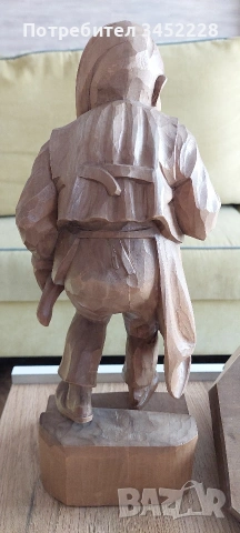 Дърворезба голяма масивна със стойка за стена за ценители , снимка 5 - Декорация за дома - 54005752