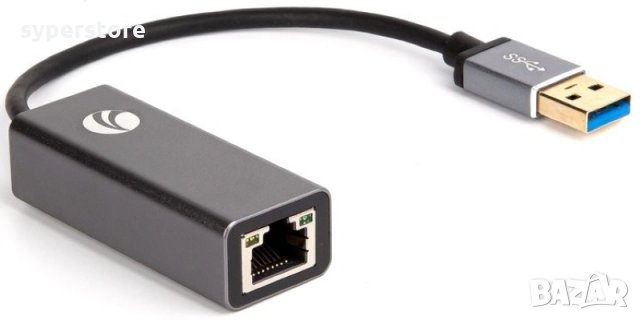 Преходник Адаптер от USB3.0 към LAN Gigabit 1000Mbps VCom/Axagon SS001192 Adapter USB LAN Gigabit