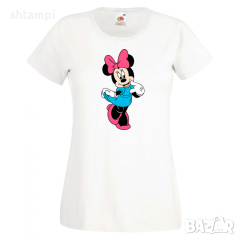 Дамска тениска Minnie Mouse 9 Подарък,Изненада,Рожден ден,, снимка 9 - Тениски - 36530839