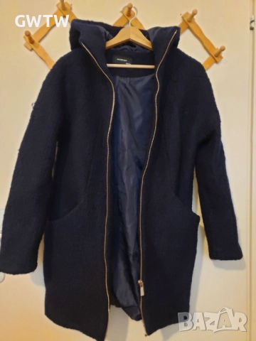 Reserved зимно яке тип палто, с качулка, снимка 3 - Якета - 52667501