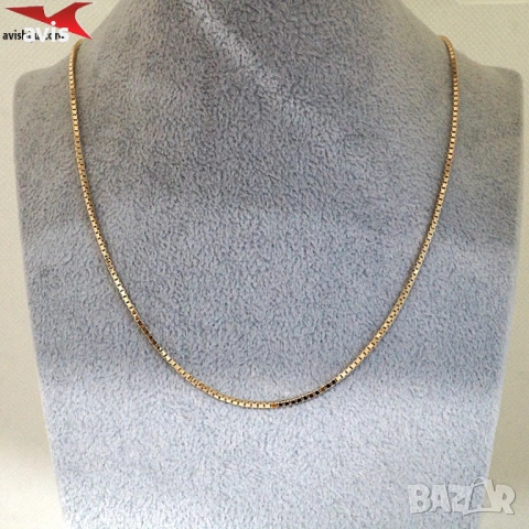 Синджир с 14К златно покритие 254596, снимка 4 - Колиета, медальони, синджири - 53983350