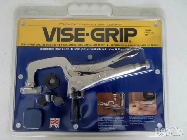 Оригинал VISE-GRIP Американски Грип КЛЕЩИ Чирак 280 мм тип Настолна Стяга Скоба Преса Клампа БАРТЕР, снимка 9 - Клещи - 54126731