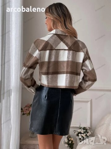 Дамско вълнено късо палто, 5цвята, снимка 14 - Якета - 39977405