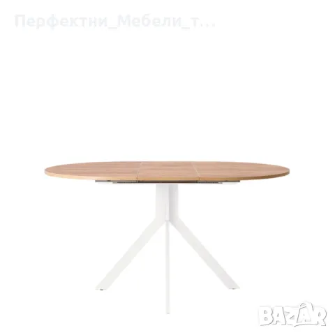 Разтегателна елипса 110 до 140 см.компактна икономична трапезна маса с избор на плот по поръчка, снимка 2 - Маси - 47448566