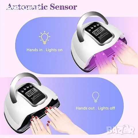 Нова 280W ултравиолетова професионална лампа за гел лак нокти Жени Маникюр, снимка 2 - Продукти за маникюр - 49945117