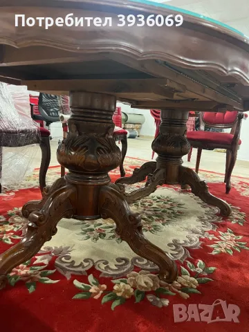 Дизайнерска маса и столове 6 бр., снимка 3 - Маси - 50301851