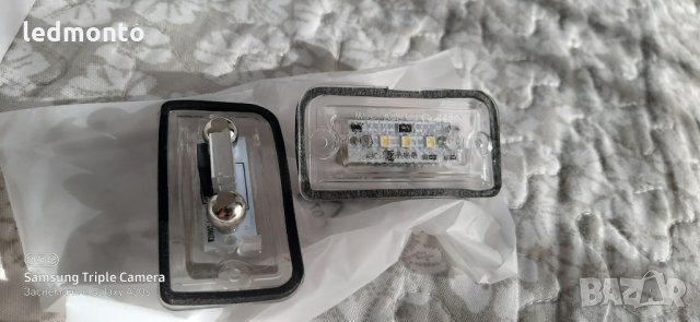 Лед Светлина на регистрационния номер Mercedes Benz C W203 CLK W209 SL R230 CSV, снимка 4 - Аксесоари и консумативи - 31454506