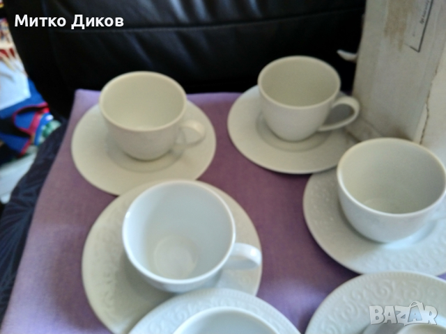 Сервиз за кафе  нов 12 части марков фин порцелан Kutahya Bone Irem, снимка 5 - Сервизи - 44928628